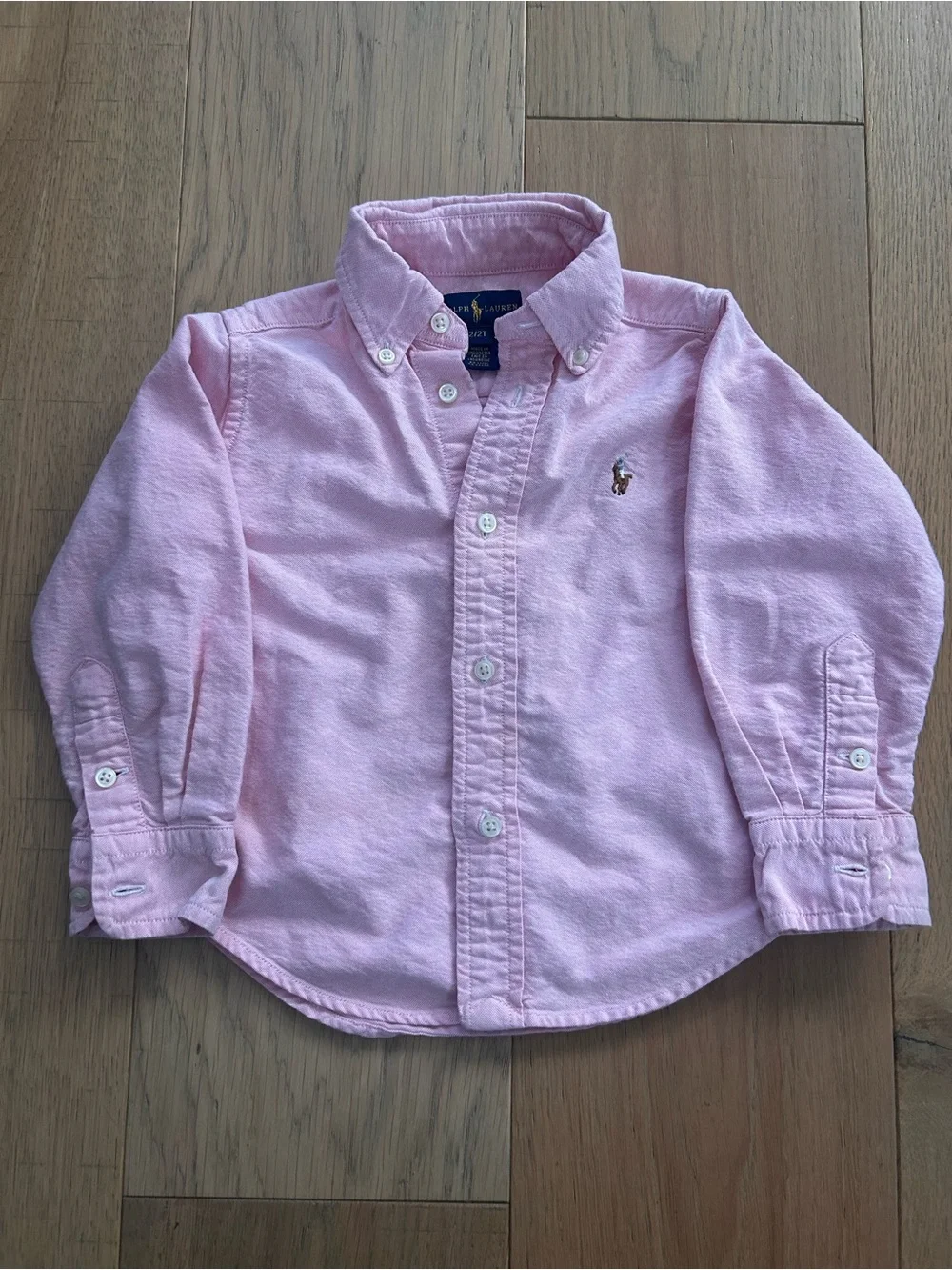 Ralph Lauren Toddler Shirt Bundle 2T & 24M Pink Oxford + Yellow Polo Top